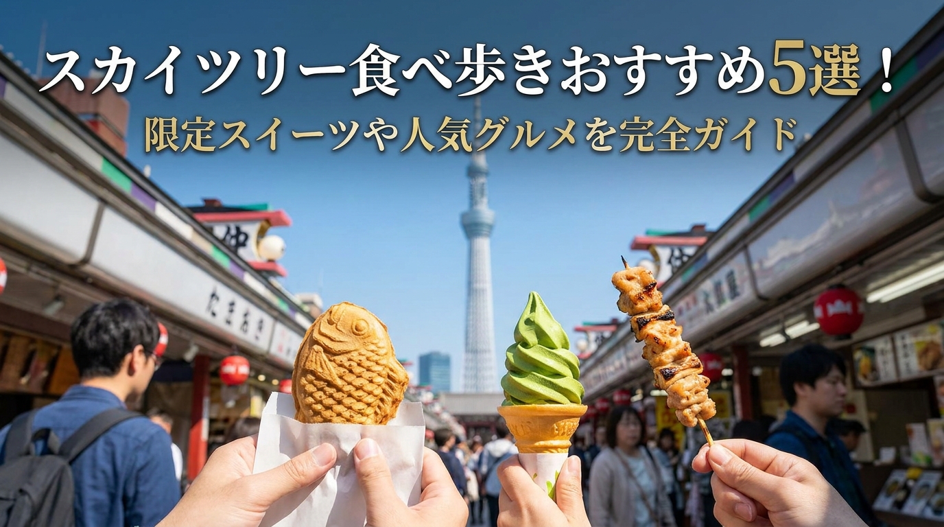 スカイツリー食べ歩きおすすめ5選！限定スイーツや人気グルメを完全ガイド