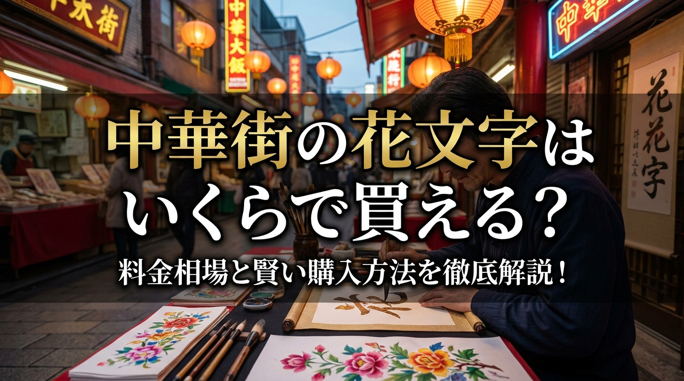 中華街の花文字はいくらで買える？料金相場と賢い購入方法を徹底解説！