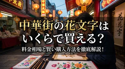 中華街の花文字はいくらで買える？料金相場と賢い購入方法を徹底解説！