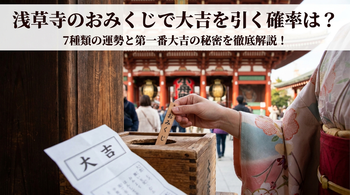 浅草寺のおみくじで大吉を引く確率は？7種類の運勢と第一番大吉の秘密を徹底解説！