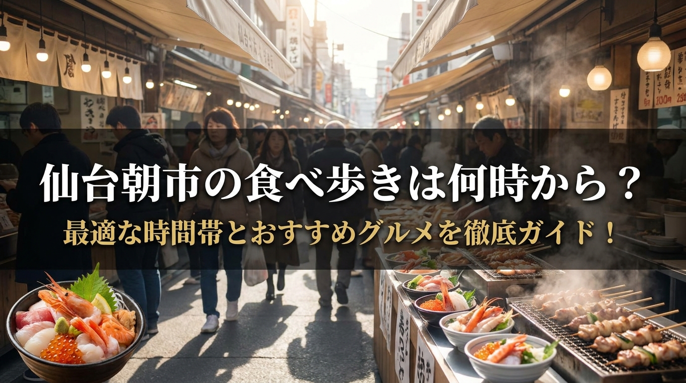 仙台朝市の食べ歩きは何時から？最適な時間帯とおすすめグルメを徹底ガイド！