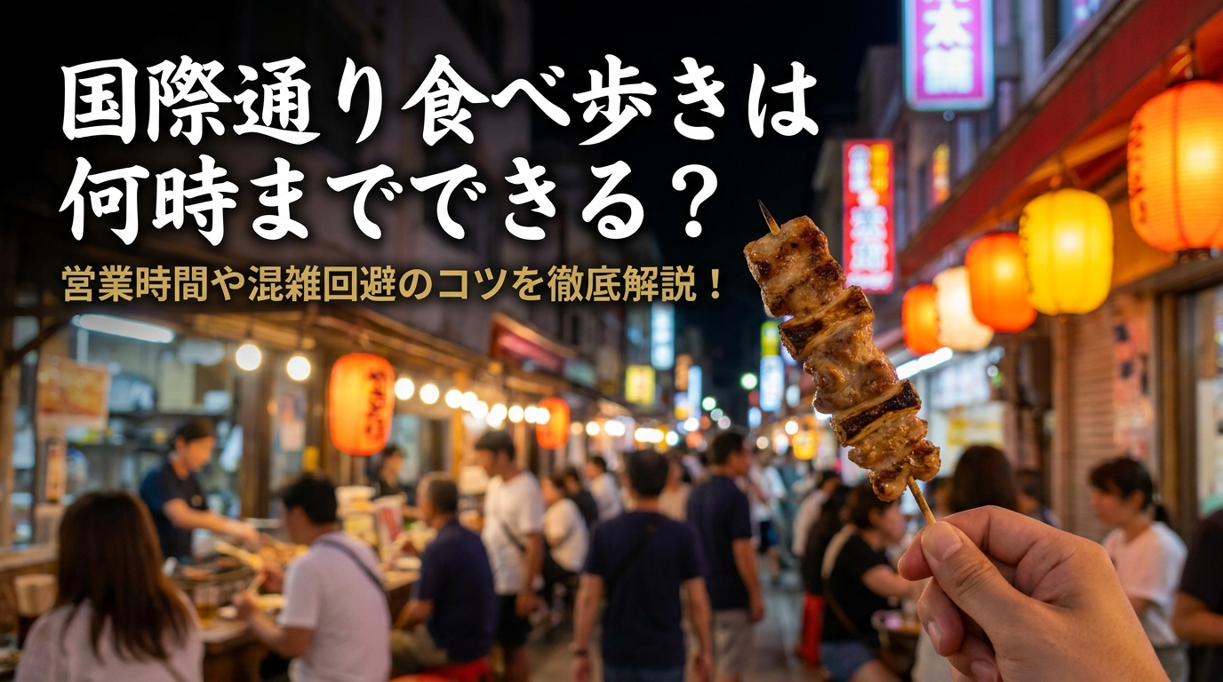 国際通り食べ歩きは何時までできる？営業時間や混雑回避のコツを徹底解説！