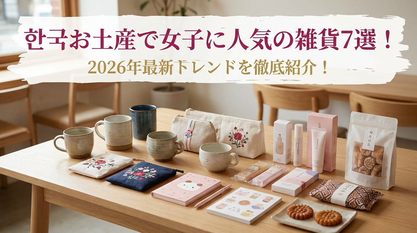 韓国お土産で女子に人気の雑貨7選！2026年最新トレンドを徹底紹介！