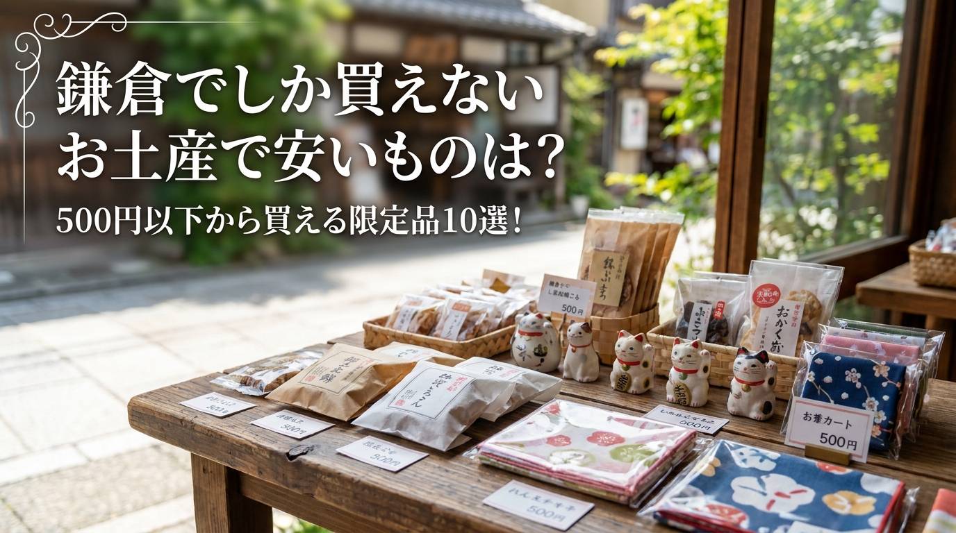 鎌倉でしか買えないお土産で安いものは？500円以下から買える限定品10選！