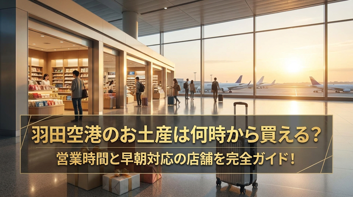 羽田空港のお土産は何時から買える？営業時間と早朝対応の店舗を完全ガイド！