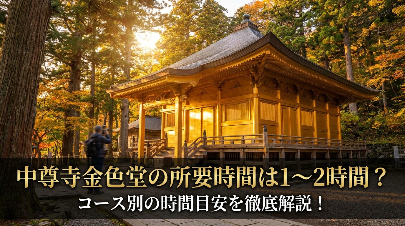 中尊寺金色堂の所要時間は1〜2時間？コース別の時間目安を徹底解説！