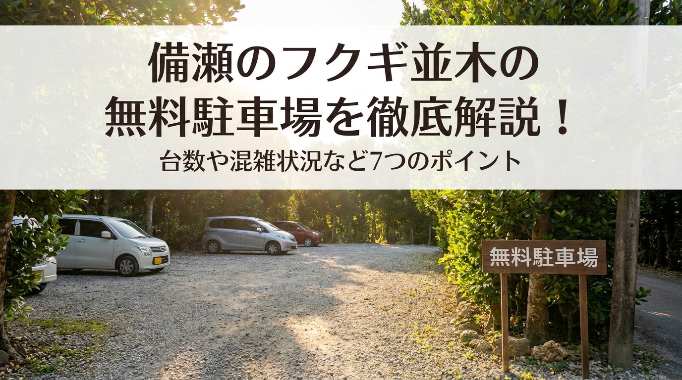 備瀬のフクギ並木の無料駐車場を徹底解説！台数や混雑状況など7つのポイント