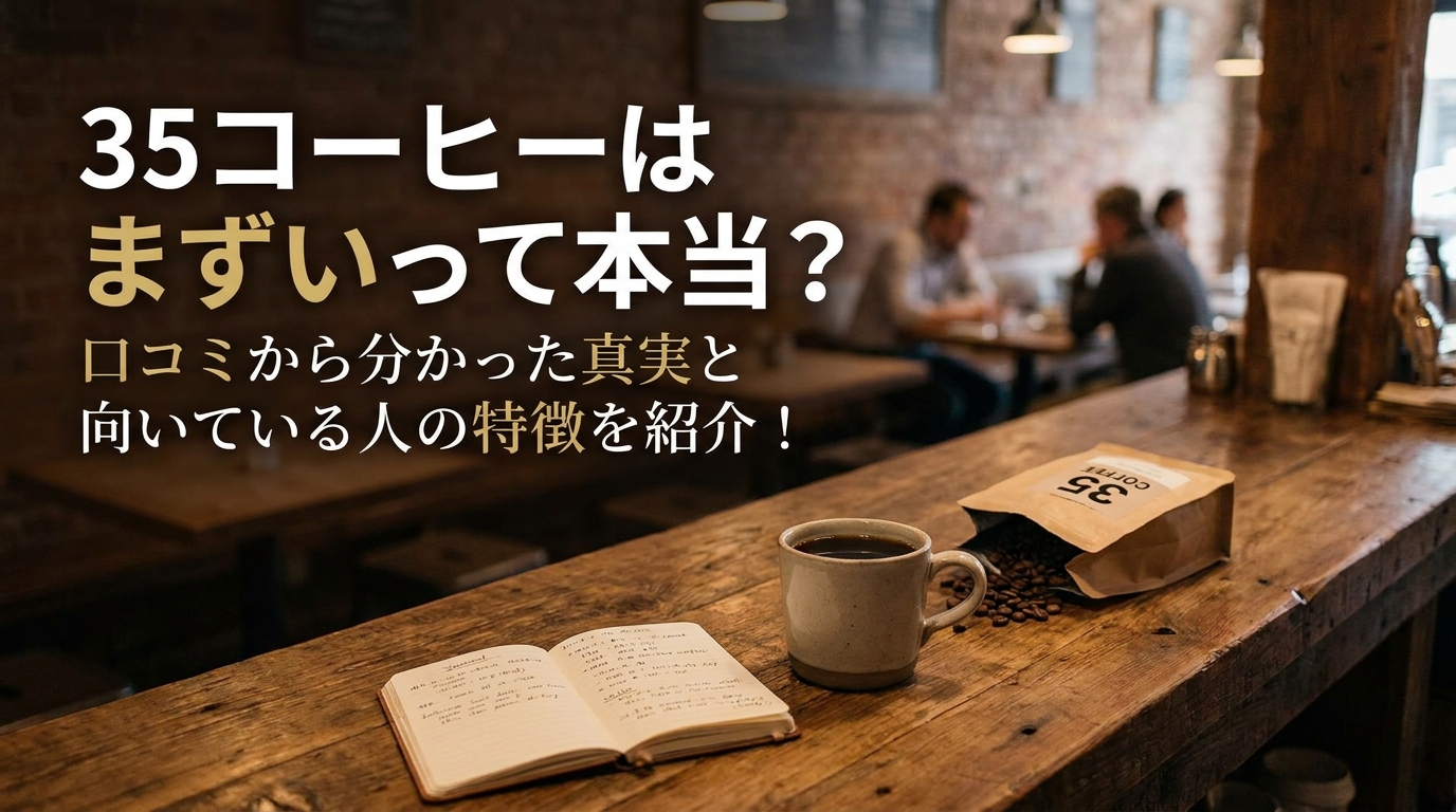 35コーヒーはまずいって本当?口コミから分かった真実と向いている人の特徴を紹介!
