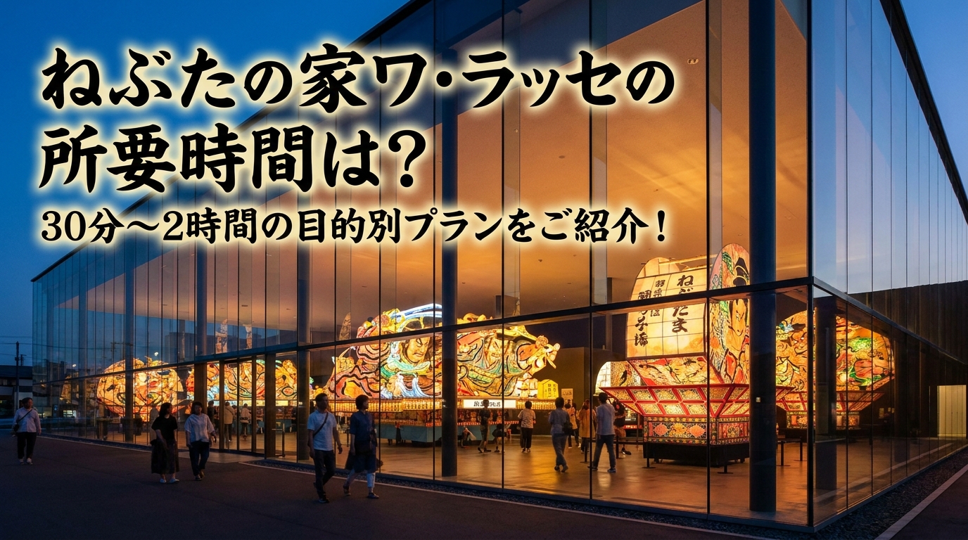 ねぶたの家ワ・ラッセの所要時間は？30分〜2時間の目的別プランをご紹介！