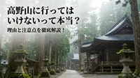 高野山に行ってはいけないって本当？理由と注意点を徹底解説！