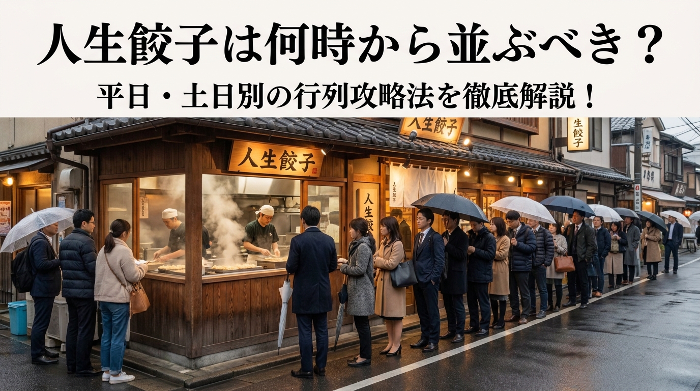 人生餃子は何時から並ぶべき？平日・土日別の行列攻略法を徹底解説！