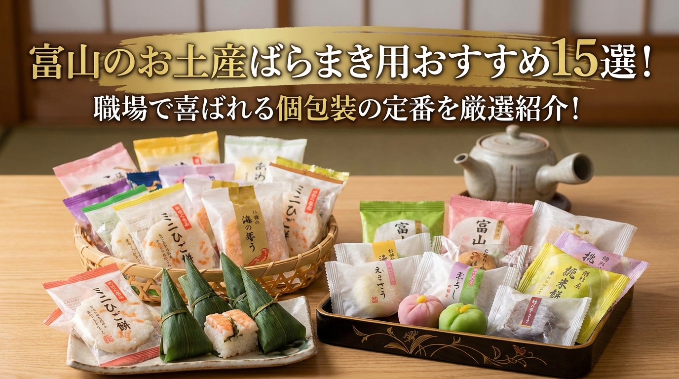 富山のお土産ばらまき用おすすめ15選!職場で喜ばれる個包装の定番を厳選紹介!