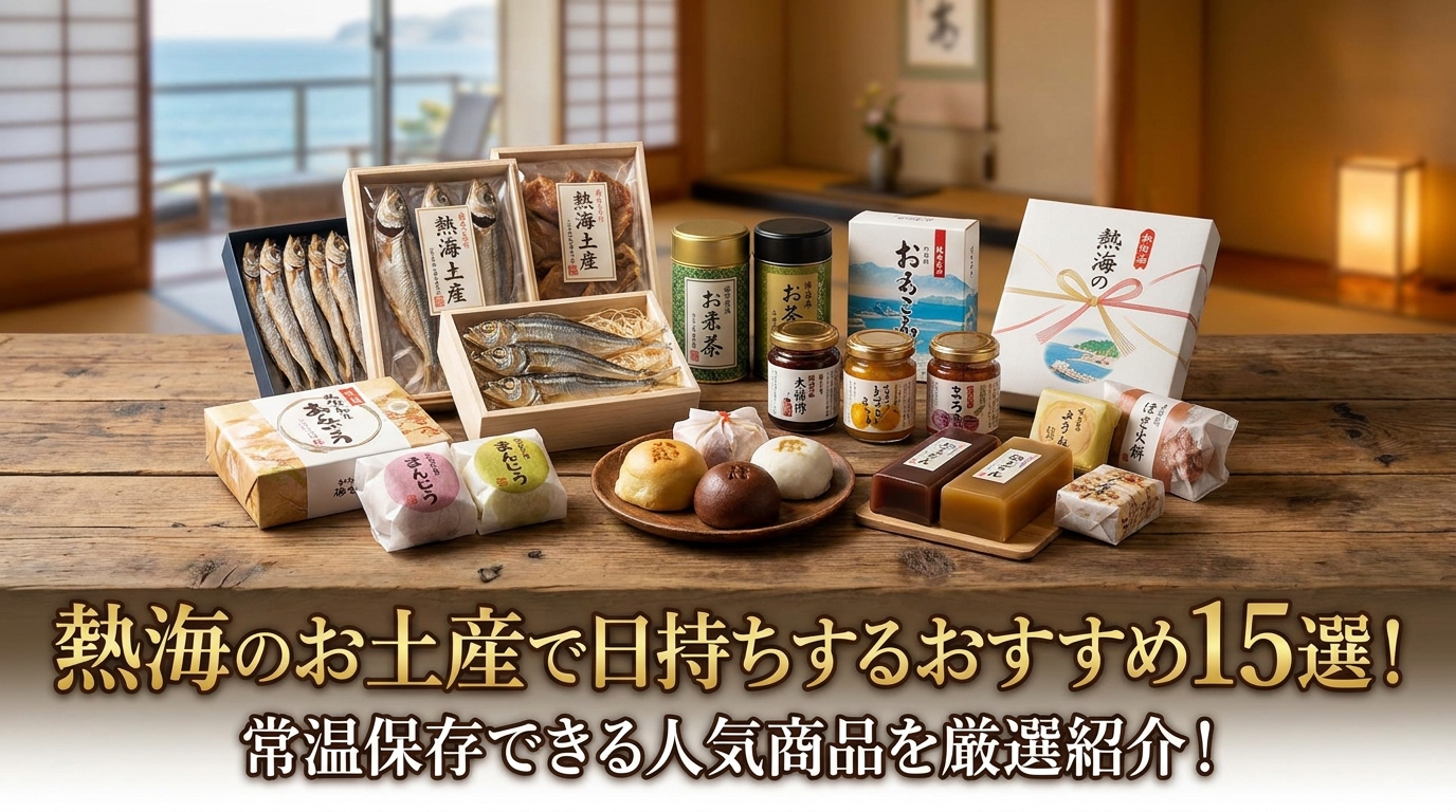 熱海のお土産で日持ちするおすすめ15選!常温保存できる人気商品を厳選紹介!