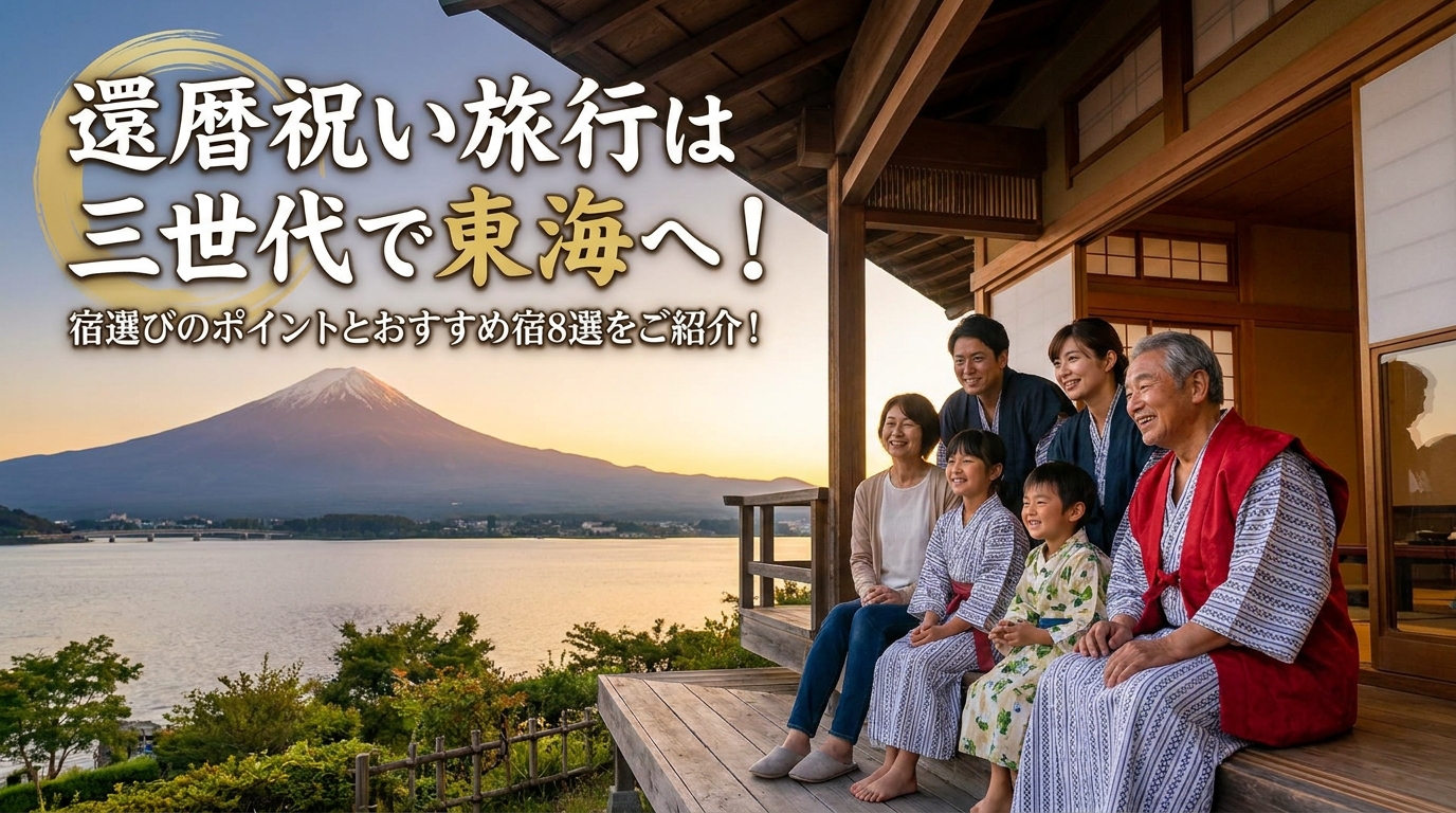 還暦祝い旅行は三世代で東海へ!宿選びのポイントとおすすめ宿8選をご紹介!