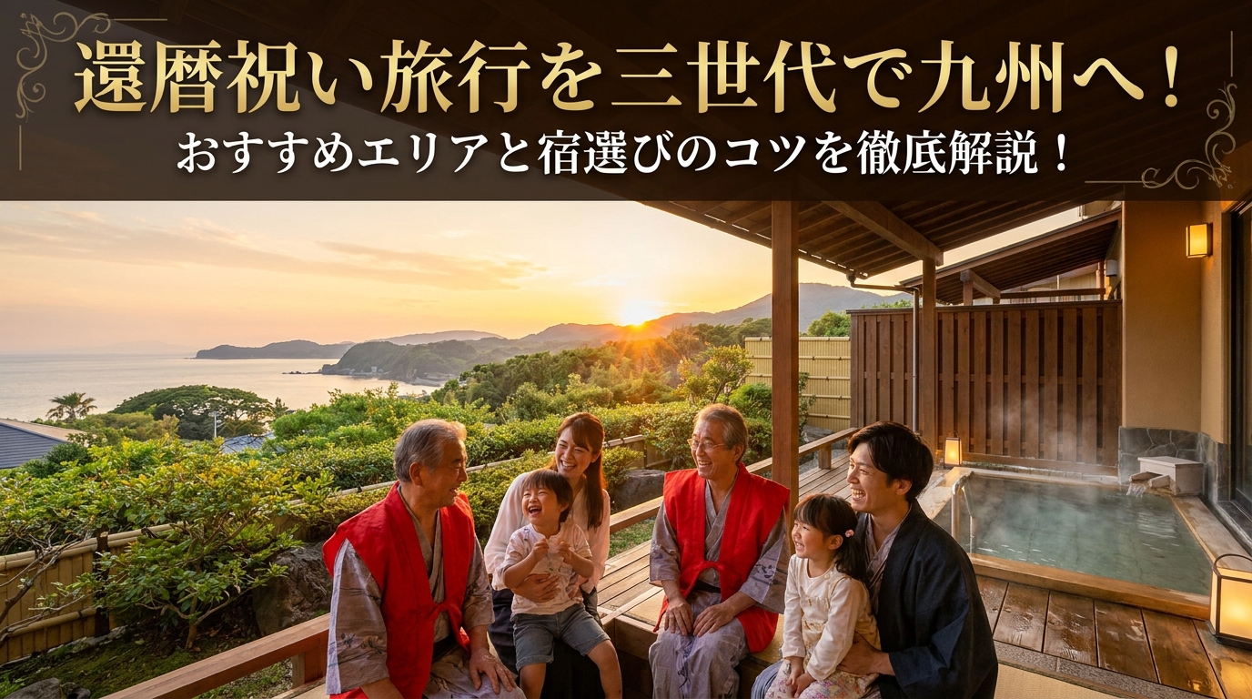還暦祝い旅行を三世代で九州へ！おすすめエリアと宿選びのコツを徹底解説！