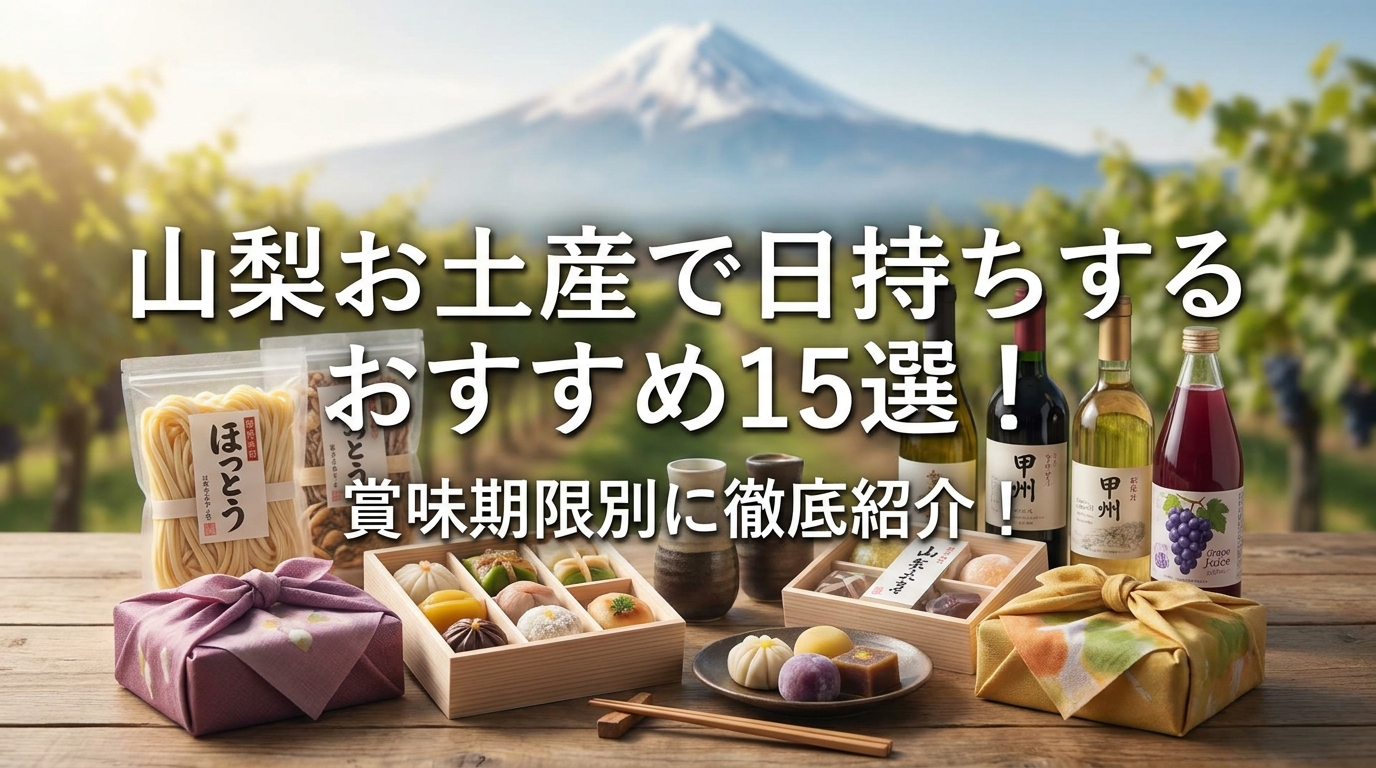 山梨お土産で日持ちするおすすめ15選!賞味期限別に徹底紹介!