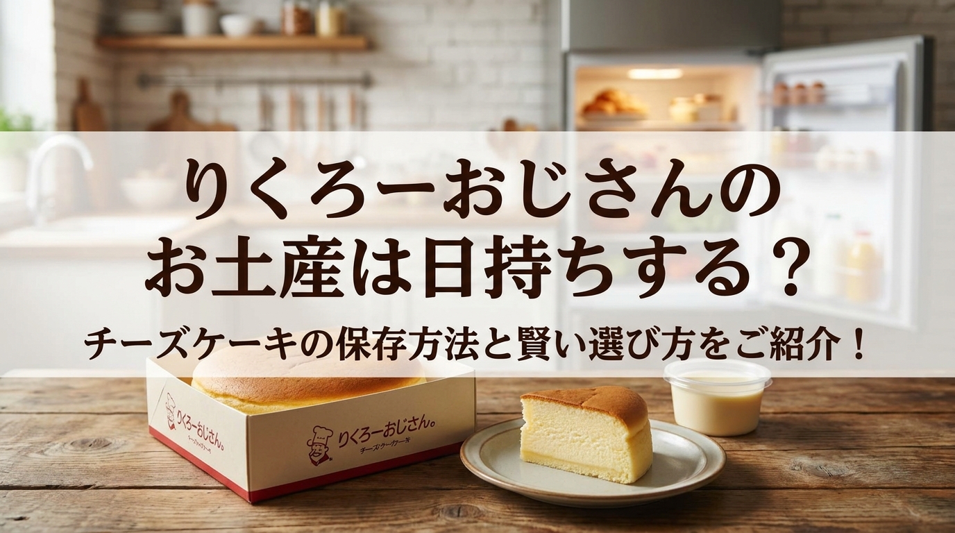 りくろーおじさんのお土産は日持ちする?チーズケーキの保存方法と賢い選び方をご紹介!