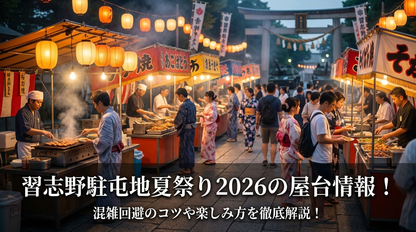 習志野駐屯地夏祭り2026の屋台情報！混雑回避のコツや楽しみ方を徹底解説！