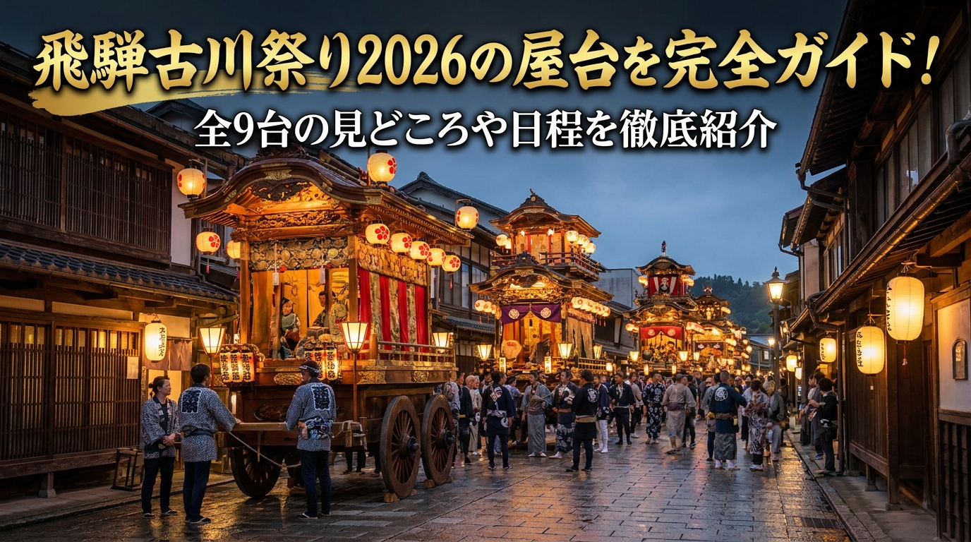 飛騨古川祭り2026の屋台を完全ガイド！全9台の見どころや日程を徹底紹介