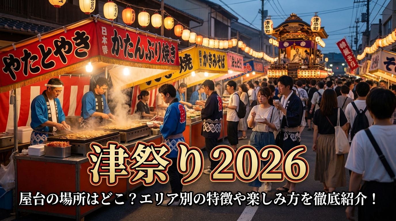 津祭り 2026 屋台の場所はどこ?エリア別の特徴や楽しみ方を徹底紹介!