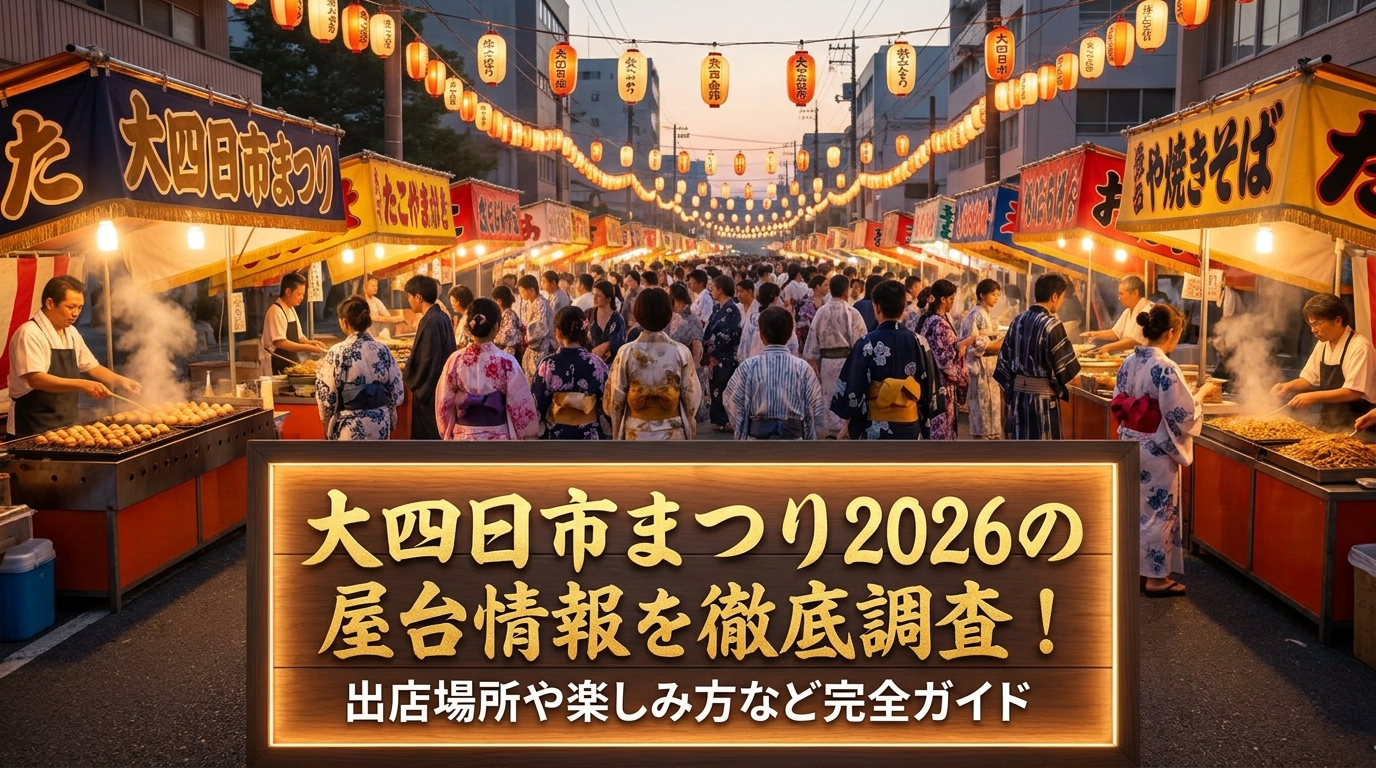 大四日市まつり2026の屋台情報を徹底調査!出店場所や楽しみ方など完全ガイド