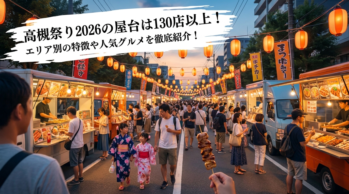 高槻祭り2026の屋台は130店以上！エリア別の特徴や人気グルメを徹底紹介！