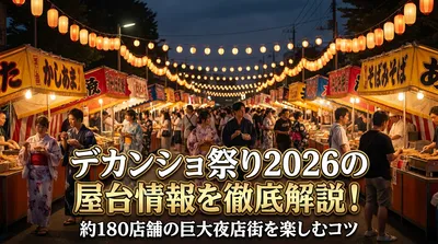 デカンショ祭り2026の屋台情報を徹底解説！約180店舗の巨大夜店街を楽しむコツ