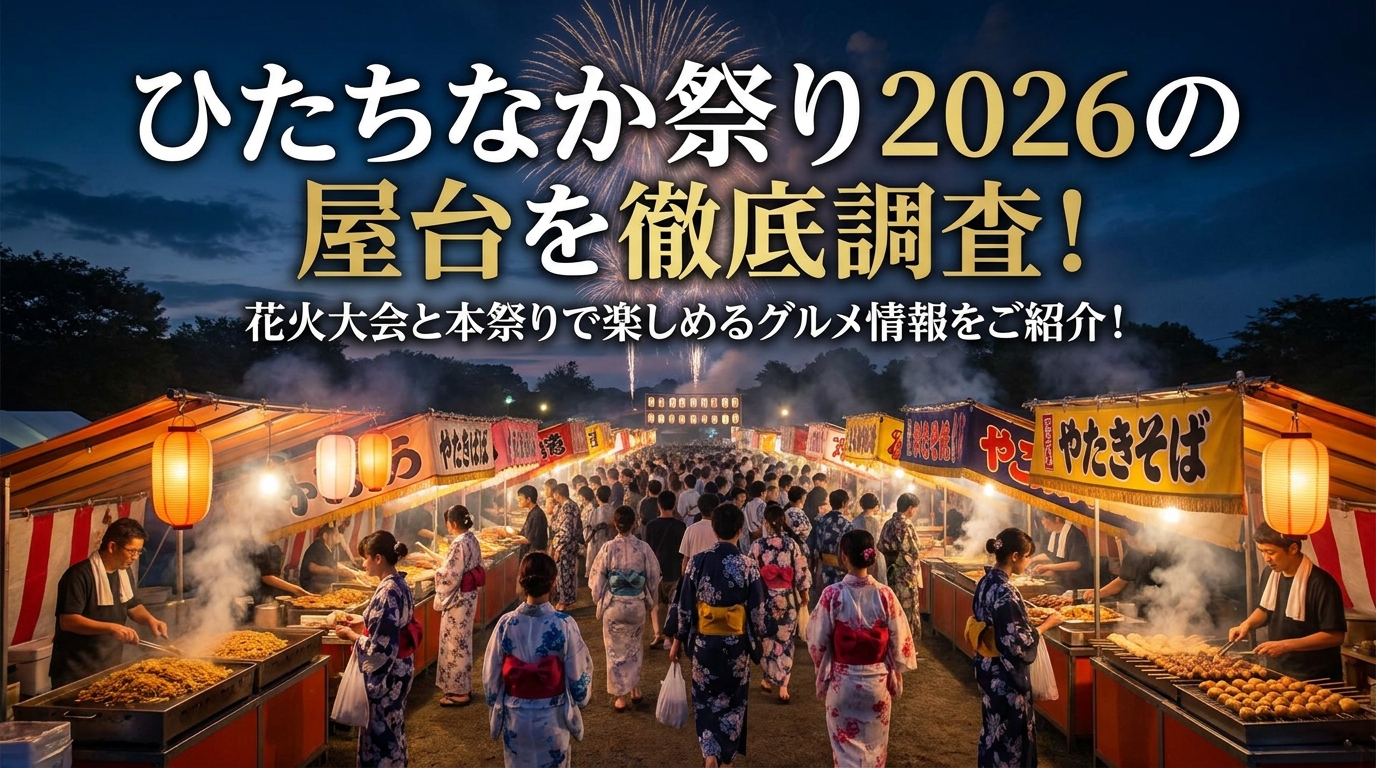 ひたちなか祭り2026の屋台を徹底調査!花火大会と本祭りで楽しめるグルメ情報をご紹介!