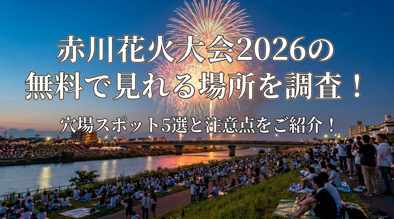 赤川花火大会2026の無料で見れる場所を調査！穴場スポット5選と注意点をご紹介！