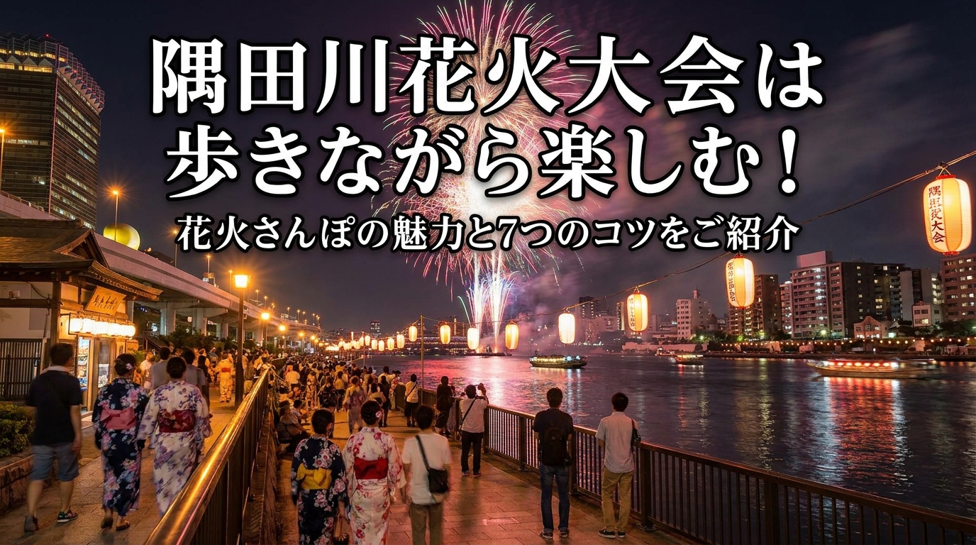 隅田川花火大会は歩きながら楽しむ！花火さんぽの魅力と7つのコツをご紹介