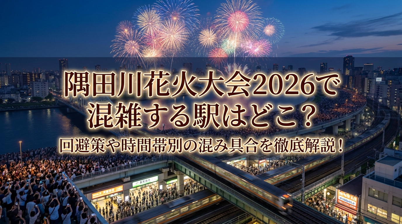 隅田川花火大会2026で混雑する駅はどこ？回避策や時間帯別の混み具合を徹底解説！
