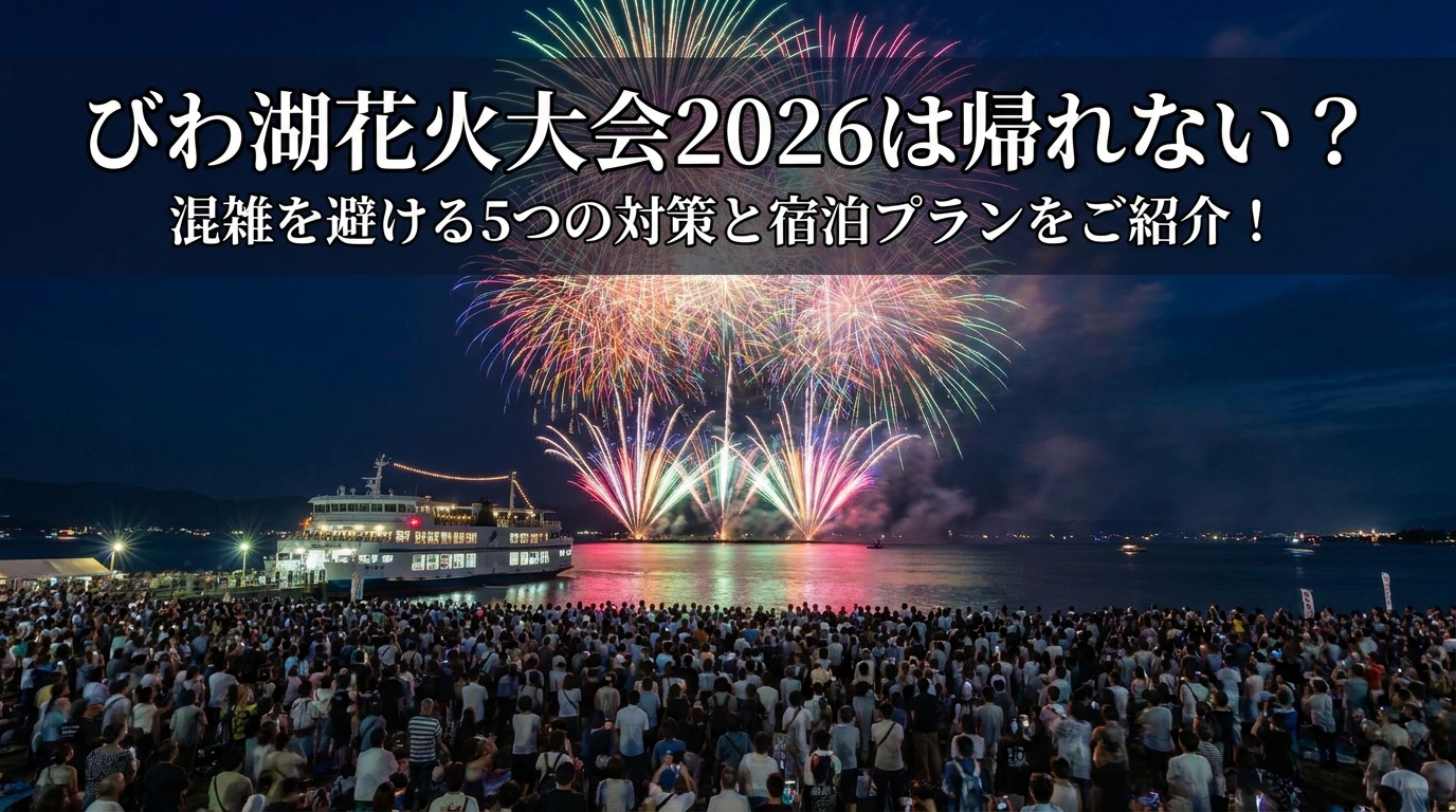 びわ湖花火大会2026は帰れない?混雑を避ける5つの対策と宿泊プランをご紹介!