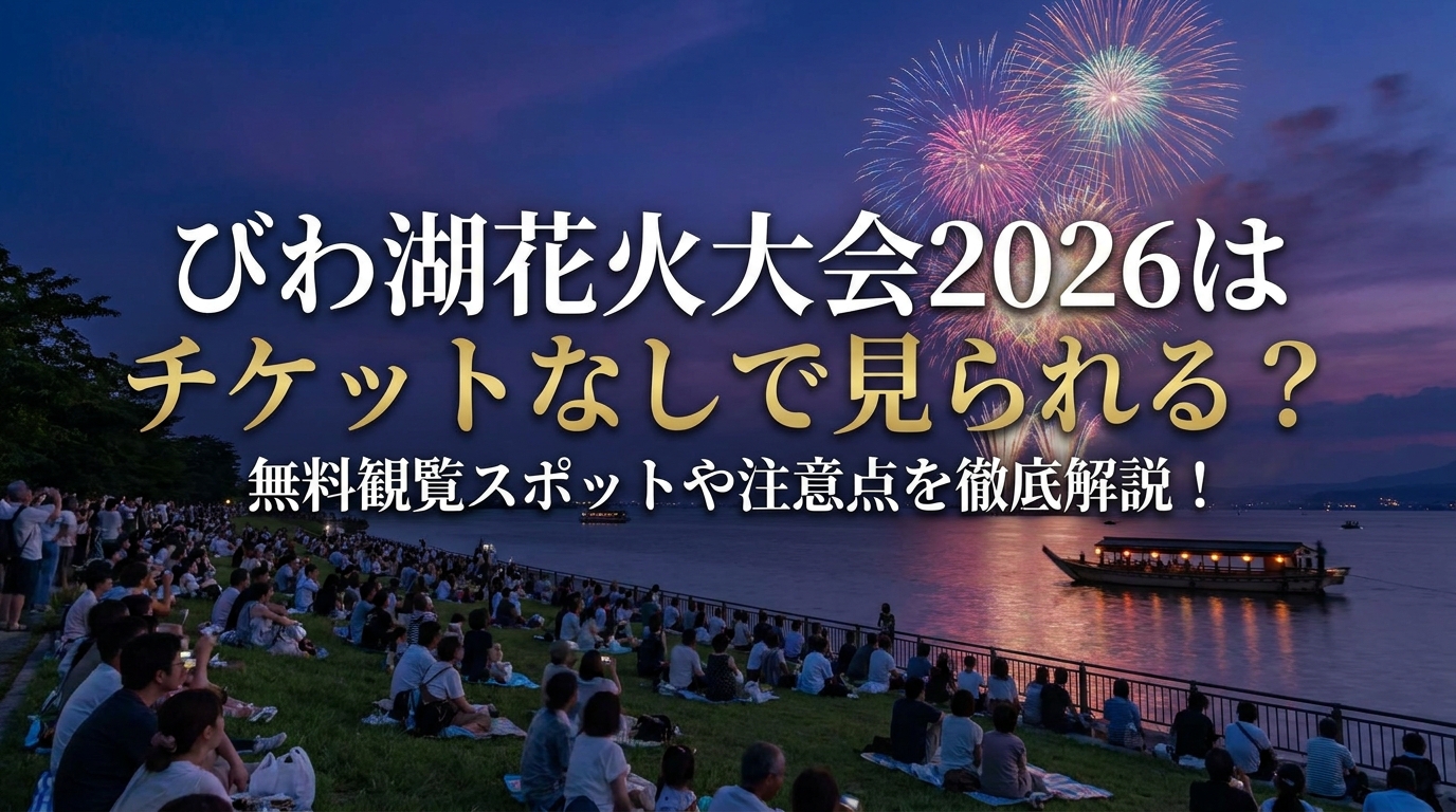 びわ湖花火大会2026はチケットなしで見られる?無料観覧スポットや注意点を徹底解説!