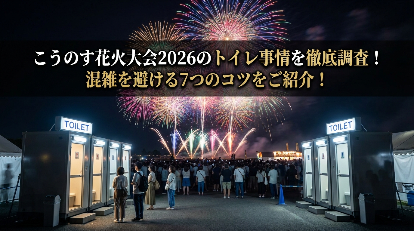 こうのす花火大会2026のトイレ事情を徹底調査!混雑を避ける7つのコツをご紹介!