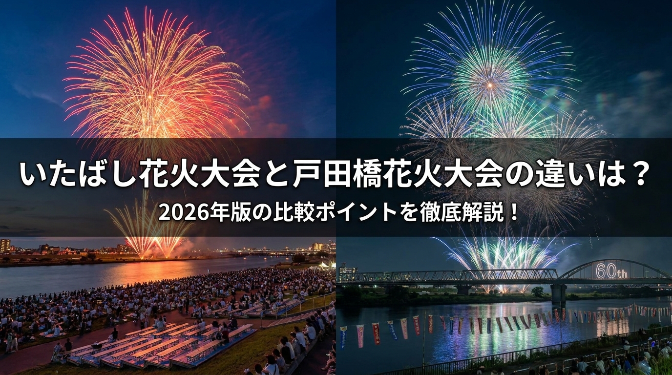 いたばし花火大会と戸田橋花火大会の違いは？2026年版の比較ポイントを徹底解説！