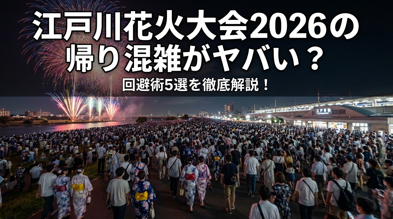 江戸川花火大会2026の帰り混雑がヤバい？回避術5選を徹底解説！