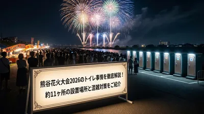 熊谷花火大会2026のトイレ事情を徹底解説！約11ヶ所の設置場所と混雑対策をご紹介
