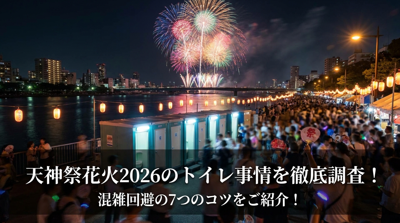 天神祭花火2026のトイレ事情を徹底調査！混雑回避の7つのコツをご紹介！