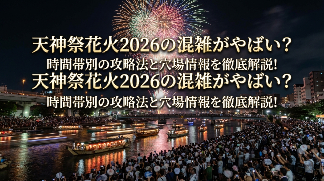 天神祭花火2026の混雑がやばい?時間帯別の攻略法と穴場情報を徹底解説!