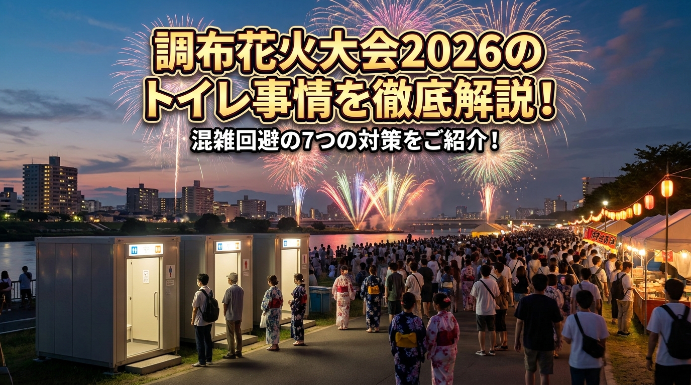 調布花火大会2026のトイレ事情を徹底解説!混雑回避の7つの対策をご紹介!