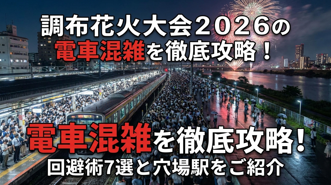調布花火大会2026の電車混雑を徹底攻略！回避術7選と穴場駅をご紹介