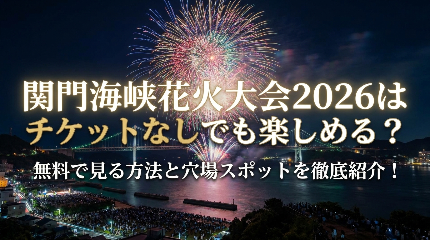 関門海峡花火大会2026はチケットなしでも楽しめる?無料で見る方法と穴場スポットを徹底紹介!