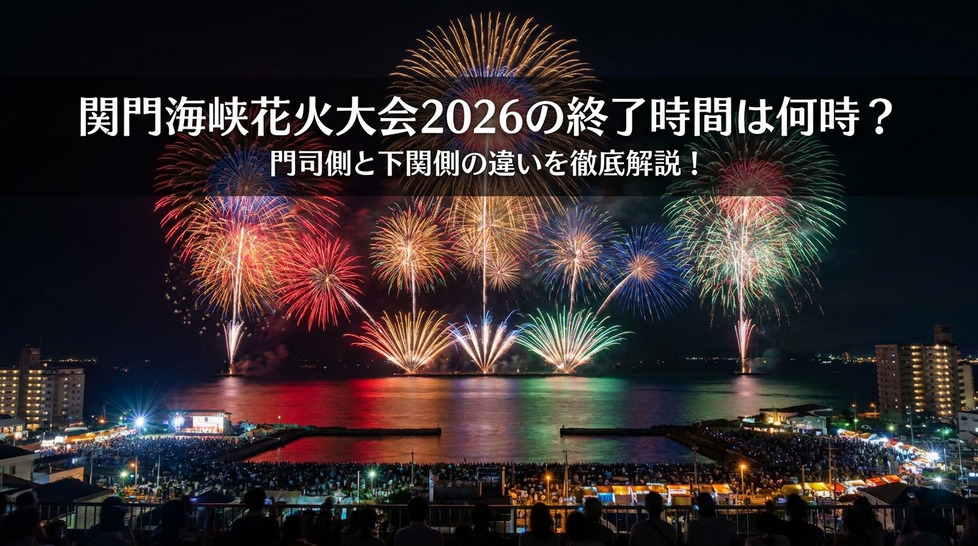 関門海峡花火大会2026の終了時間は何時?門司側と下関側の違いを徹底解説!
