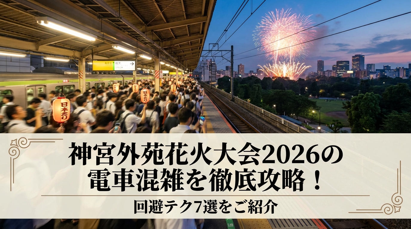 神宮外苑花火大会2026の電車混雑を徹底攻略!回避テク7選をご紹介