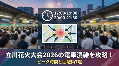 立川花火大会2026の電車混雑を攻略！ピーク時間と回避術7選
