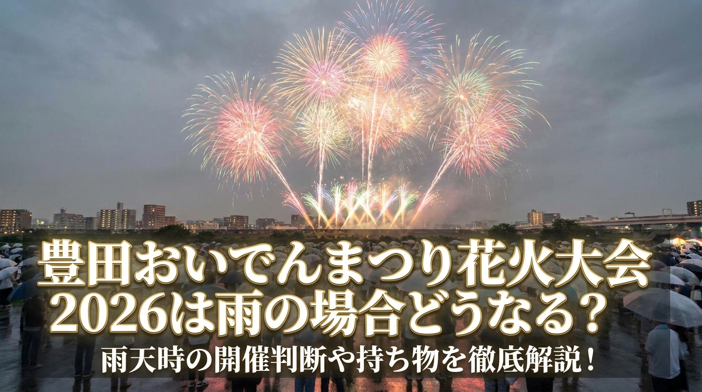 豊田おいでんまつり花火大会2026は雨の場合どうなる?雨天時の開催判断や持ち物を徹底解説!