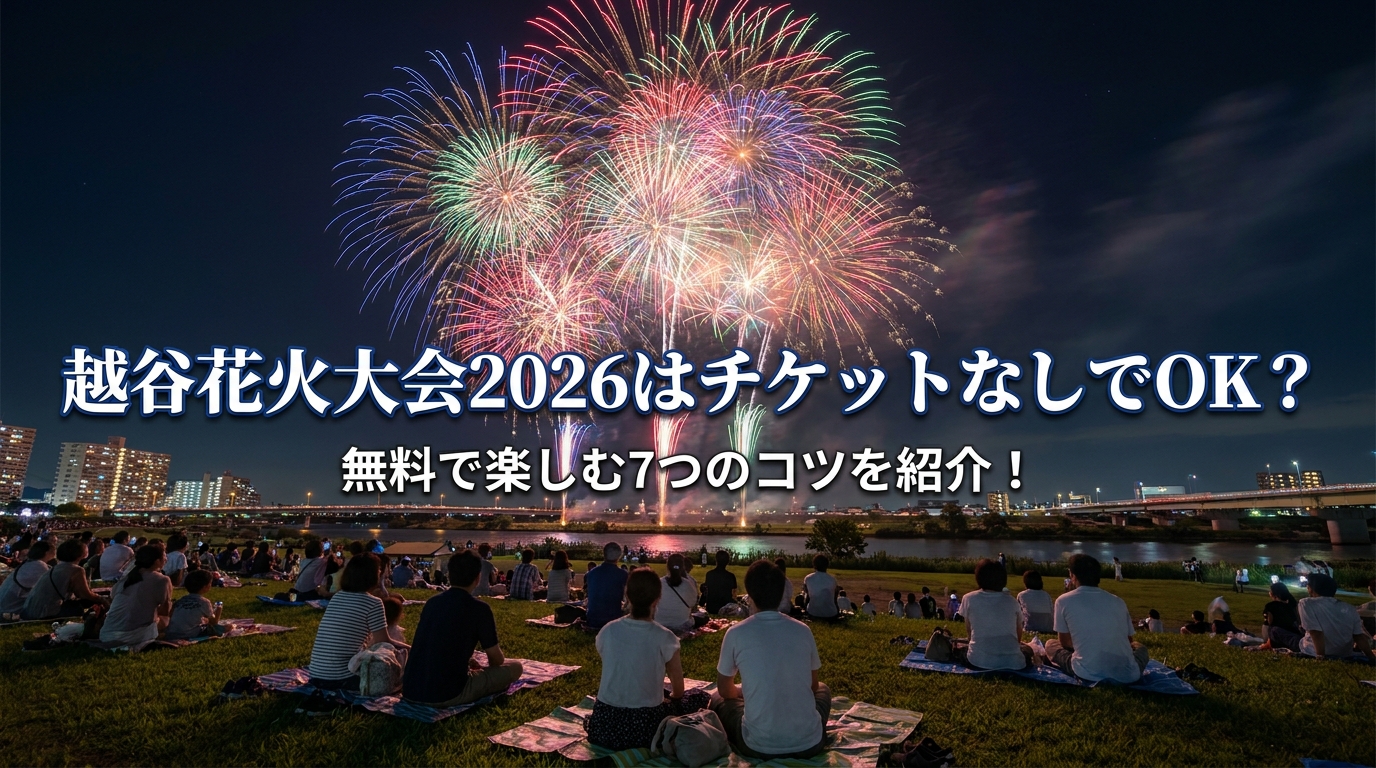 越谷花火大会2026はチケットなしでOK?無料で楽しむ7つのコツを紹介!