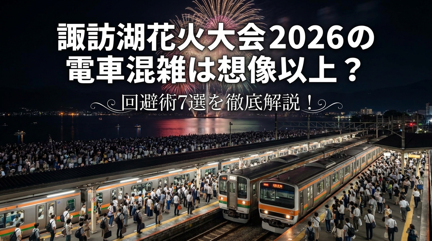 諏訪湖花火大会2026の電車混雑は想像以上?回避術7選を徹底解説!