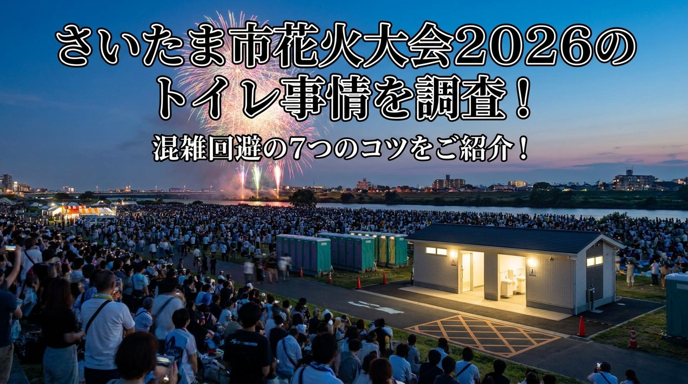 さいたま市花火大会2026のトイレ事情を調査！混雑回避の7つのコツをご紹介！