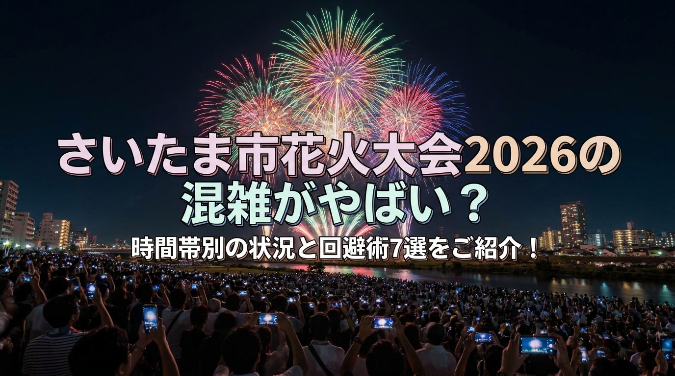 さいたま市花火大会2026の混雑がやばい？時間帯別の状況と回避術7選をご紹介！